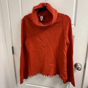 Anthropologie Akemi Kin Small Aruna Orange Wool Alpaca Turtleneck Sweater
